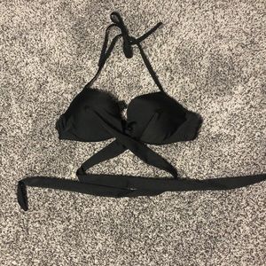 SHEIN padded bikini halter top with bottom tie